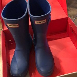 Bright Cobalt Short Hunter Boots Size 5